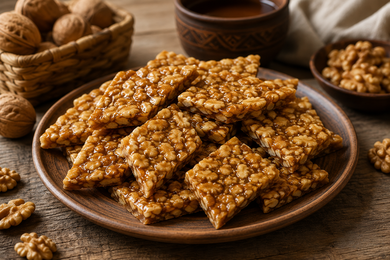 Authentic Georgian Gozinaki walnut and honey candy